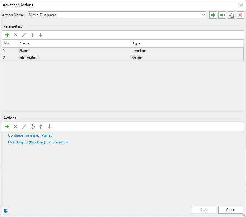 Advanced Actions Move-Disappear to create interactive images