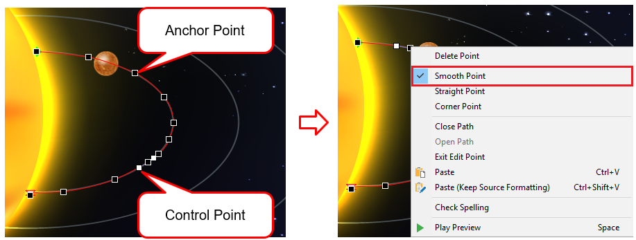 Add curves to create interactive images