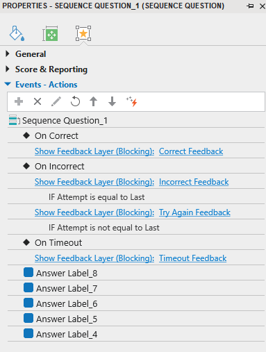 Add Events Actions