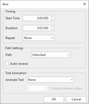 Animation Settings dialog