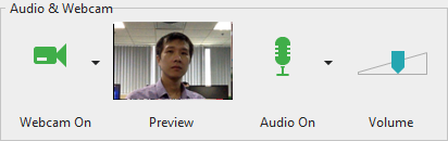 Audio & Webcam section in Recording