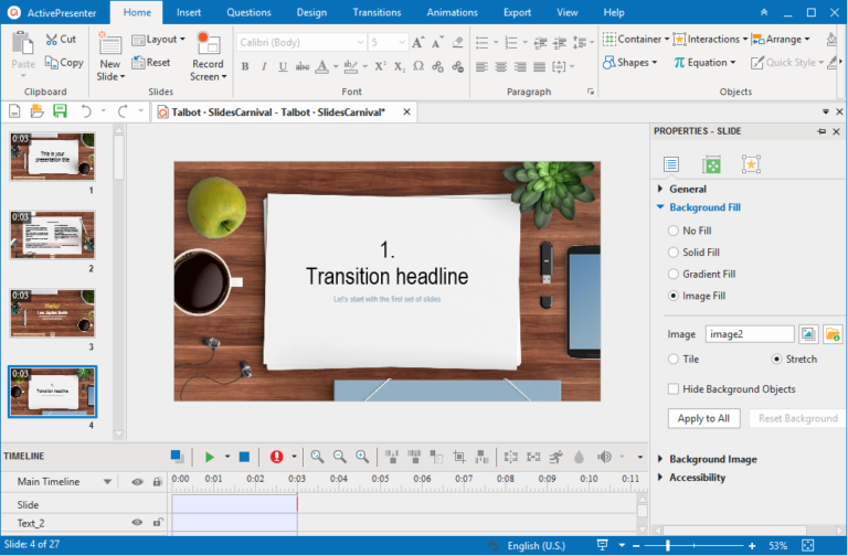 Create project from MS PowerPoint Presentation