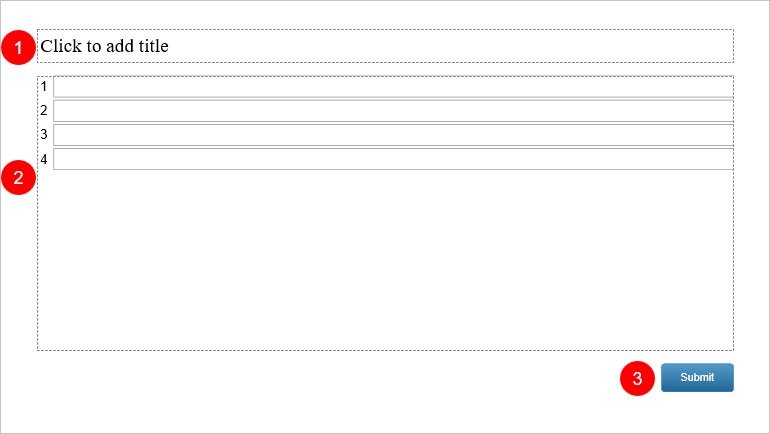 Fill in Text Entries Question Slide