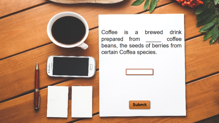 Fill in Text Entry Question Created in ActivePresenter 8