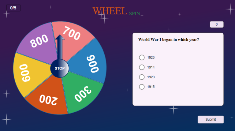 Multiple Choice Question Created in ActivePresenter