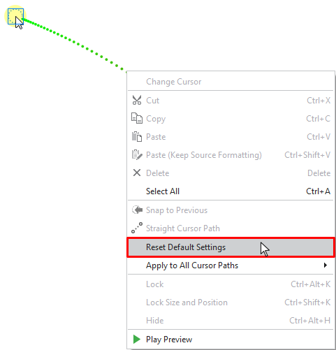 right click the object