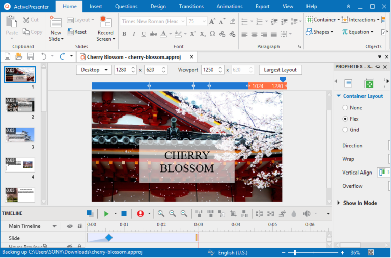How to create responsive project