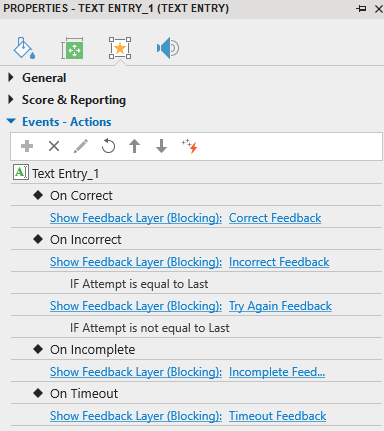 Set Events - Actions for FTE