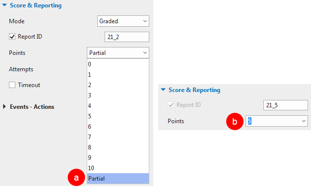 Set Partial scoring for hotspot question