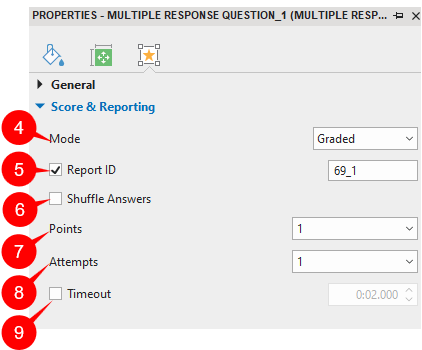 Set Score and Reporting for MR Questions