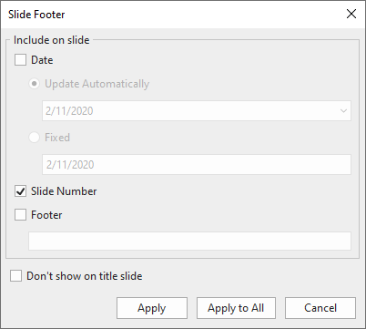 Add Slide Footer
