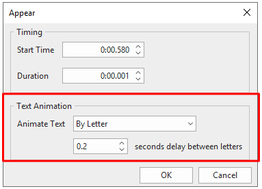 Add animation effects for text
