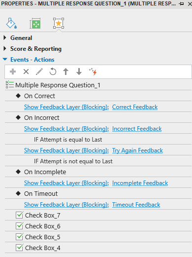 The Events - Actions Section for MR Questions