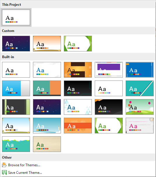 Preview Themes