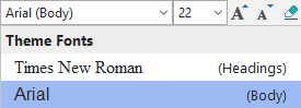 Theme Fonts heading and body