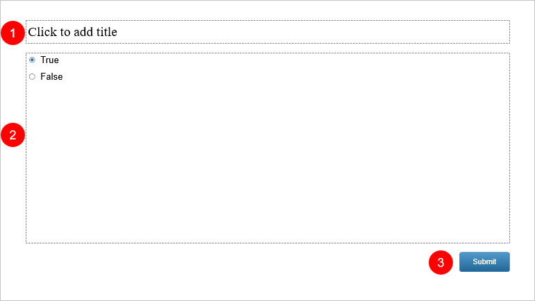 True False Question Slide Consists of 3 Main Components.