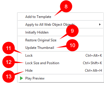 customize web objects