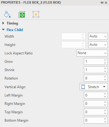 flex child's properties