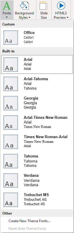 Theme Fonts