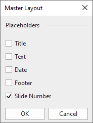 master layout dialog