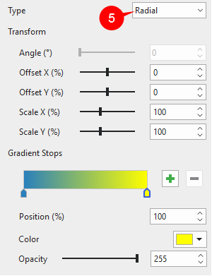radial fill