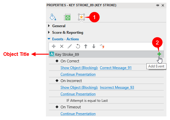 Add Events for Interaction Objects