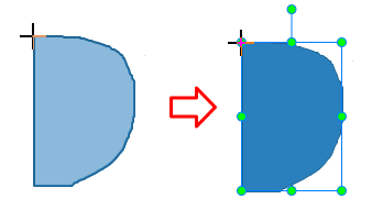 To draw a closed shape, move the mouse to the start point and click to set the end point.