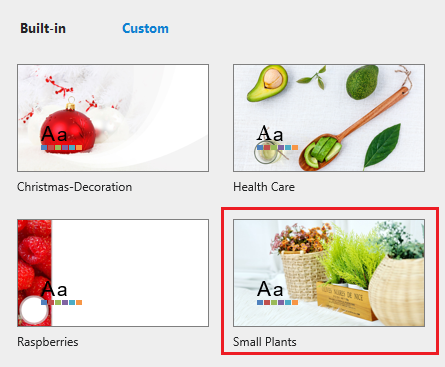 custom themes in ActivePresenter 8 - in the Start Page
