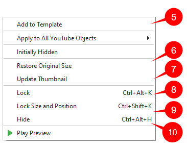 right-click the video object on the Canvas to see more options to customize it