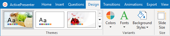 Design tab