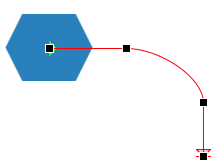 Drag the black handle to move the portion of the path.
