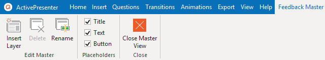 Feedback master toolbar