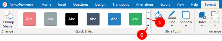 Format tab