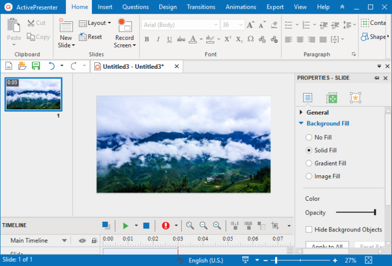 Insert Images in ActivePresenter 8