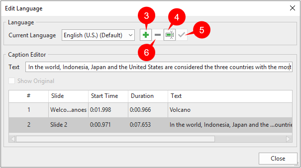 Add more languages to closed captions