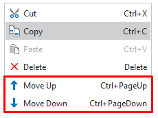 Move Up - Move Down
