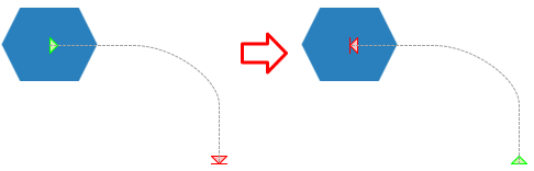 In order to reverse the path direction, right-click the path or go to the Effect Options > Reverse Path Direction.