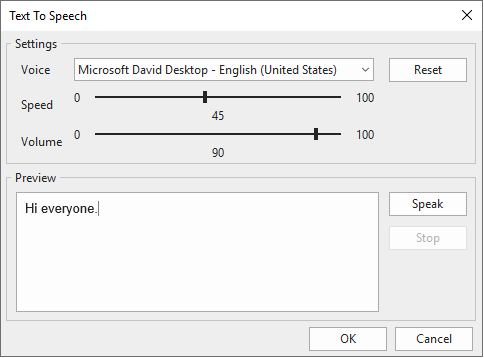Text-to-speech feature in ActivePresenter 8