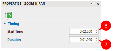 Zoom-n-pan Timing