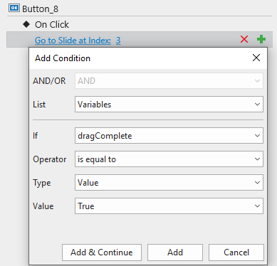 Add conditions