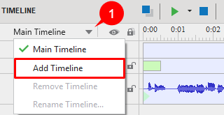 Click Add timeline button