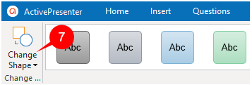 Change shape in Format tab