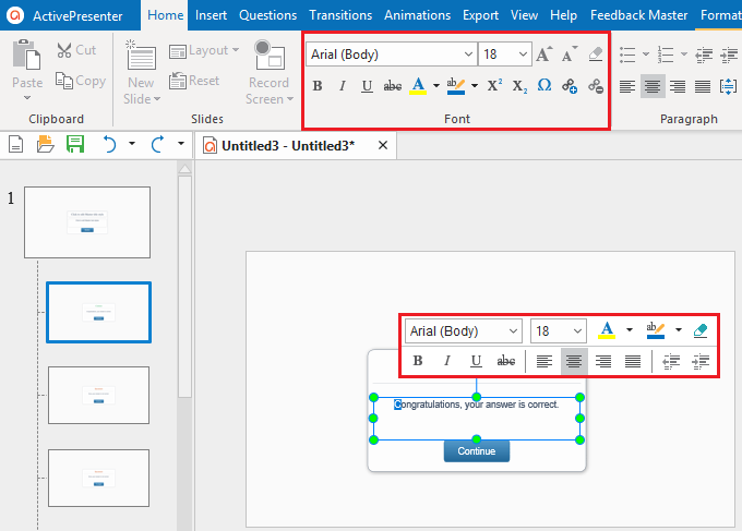 Work with text