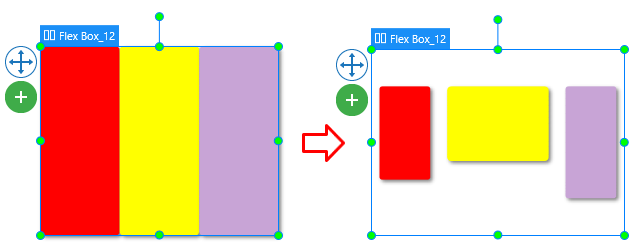 Flex layout allows aligning and distributing space within a container by expanding objects to fill the available space (growing) or shrinking them to prevent overflowing.