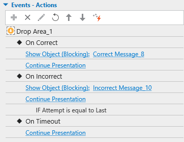 Default Events - Actions