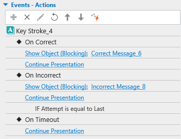 Default Events - Actions