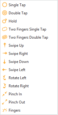 ActivePresenter offers 14 types of gesture effects.