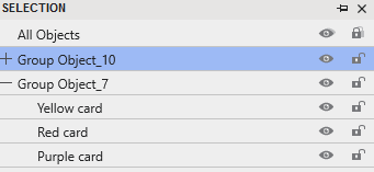 Group objects in Selection pane.