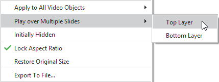 Play videos over multiple slides.