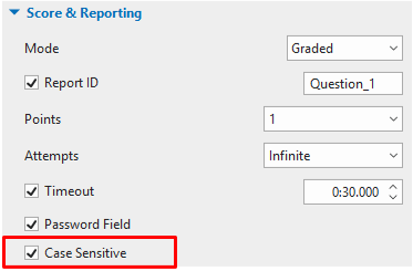Case sensitive